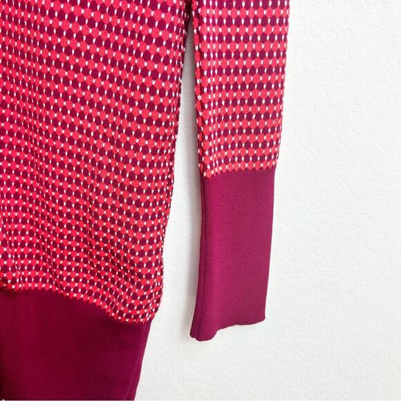 Zara Knit Purple Orange Red Small Women Button Up V-neck Sweater - Picture 2 of 6